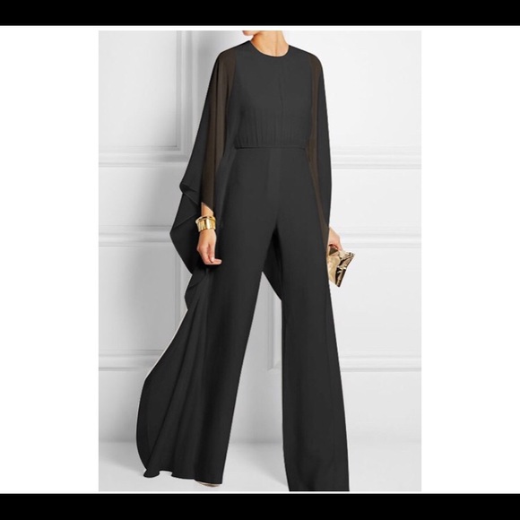 navy blue chiffon jumpsuit